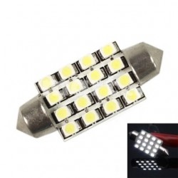 Ampoule navette 16 Leds C5W 36mm, C7W 39mm,