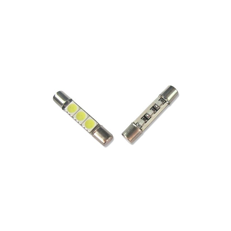 Ampoule Navette Led 3SMD 5050 - C3W 31 mm, C5W 36mm, C7W 39mm, C10W 42mm