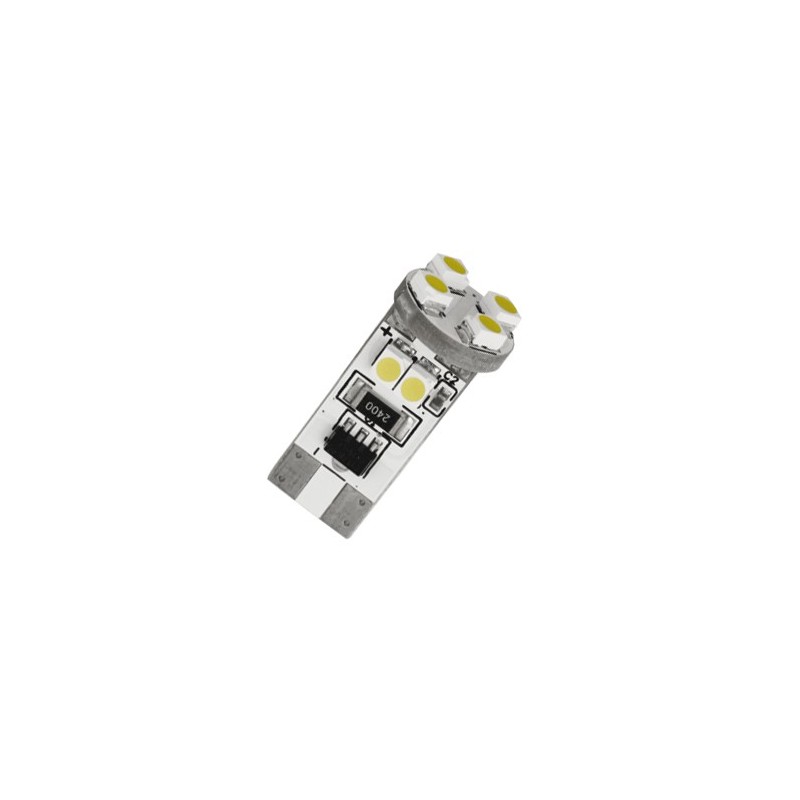 LED T10 W5W -  (8SMD) 360° - Anti Erreur ODB - Blanc