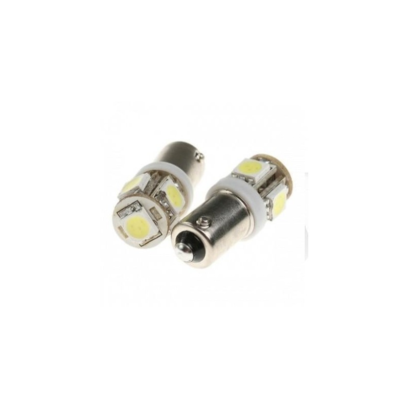 LED  H6W BAX9s - (5SMD-5050-3D) CANBUS -  Blanc