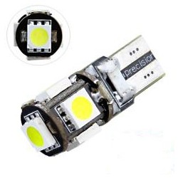 LED T10 W5W - (5SMD-5050) - Anti Erreur ODB - Blanc