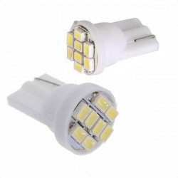 LED T10 W5W - (8SMD-1206/3020)  - Blanc Xenon