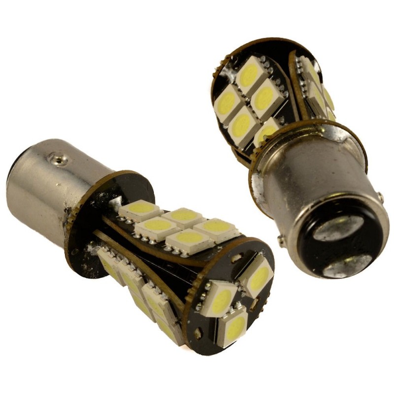 LED P21/5W Bay15d - (18SMD-360) - Anti Erreur ODB - Blanc