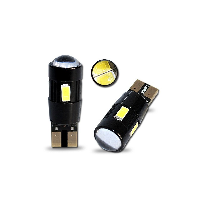 Ampoules W5W LED T10 - CANBUS - Anti erreur ODB - Blanc