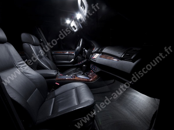 Kit ampoules à LED pour l'éclairage intérieur habitacle blanc BMW  E53  X5 