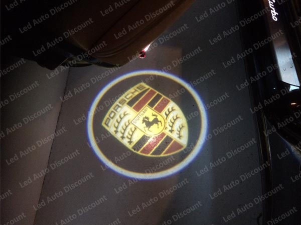 Module éclairage bas de portes logo led pour Porsche Boxster 987